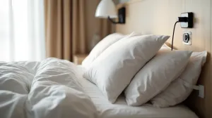 gniazdka przy łóżku wysokość