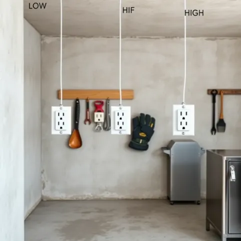 Gniazdka w garażu na jakiej wysokości