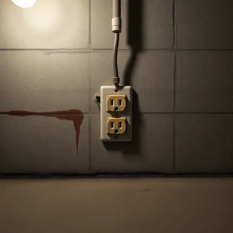 Gniazdko w piwnicy w bloku