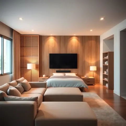 Jak połączyć salon z sypialnią