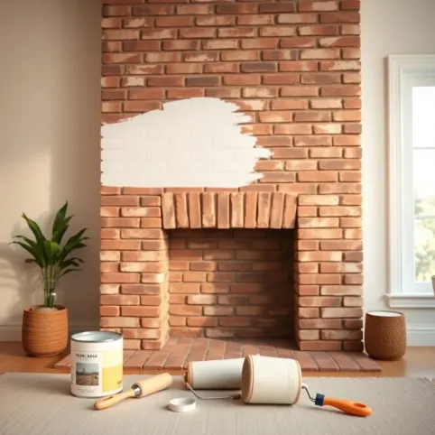Jak pomalować kominek w salonie