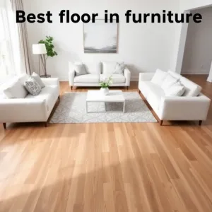 Jaka podłoga do białych mebli w salonie