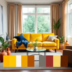 Jaki kolor do żółtego w salonie