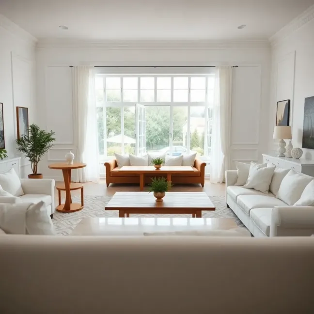 Jaki stół do białych mebli w salonie