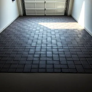 Kostka brukową w garażu na betonie