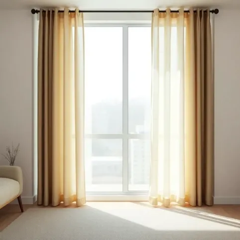 Krótkie firanki do salonu nowoczesne