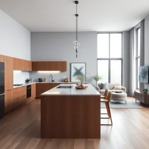 Kuchnia otwarta na salon w bloku