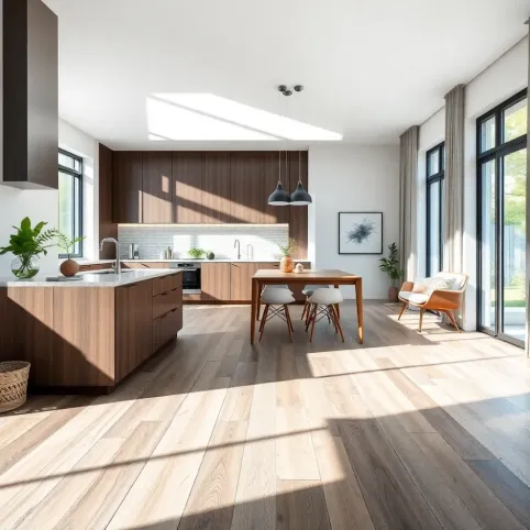 Kuchnia z salonem jaką podłoga