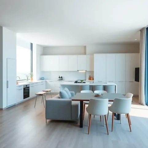 Kuchnia z salonem w bloku