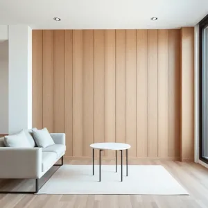 Laminat na ścianę w salonie
