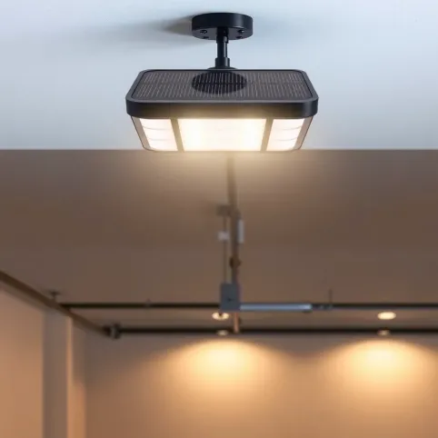 Lampa solarna do garażu z czujnikiem ruchu