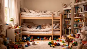 Łóżka piętrowe dla dzieci z materacami