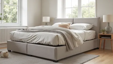 Łóżko tapicerowane z pojemnikiem 120