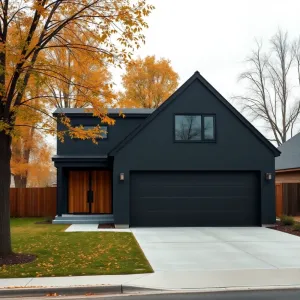 mały dom z garażem