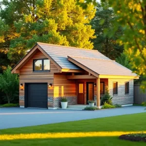 Mały dom z garażem do 100m2