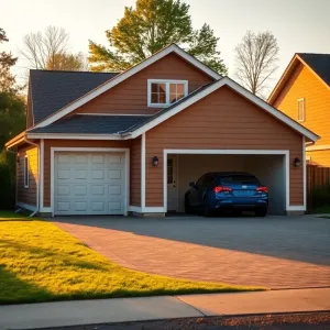 Mały dom z garażem dwustanowiskowym