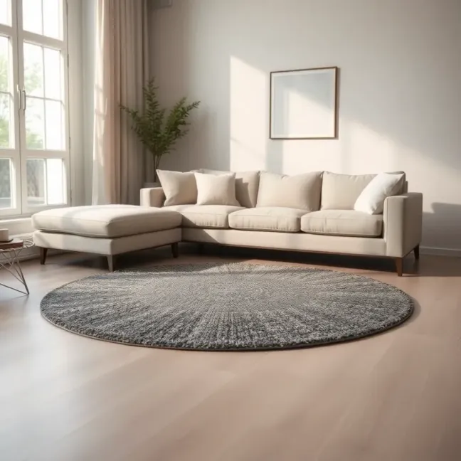 Mały dywan do salonu okrągły