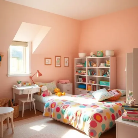 Mały pokój dla dziewczynki 8 lat