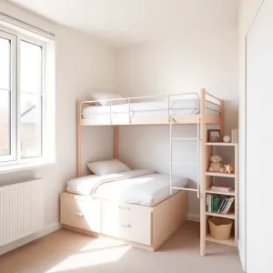 Mały pokój dla rodzeństwa w bloku