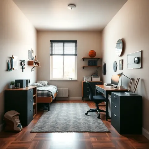 Mały pokój młodzieżowy dla chłopaka