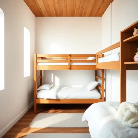 Mały pokój z łóżkiem piętrowym