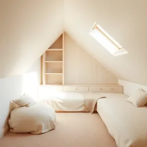 Mały pokój ze skosem aranżacje