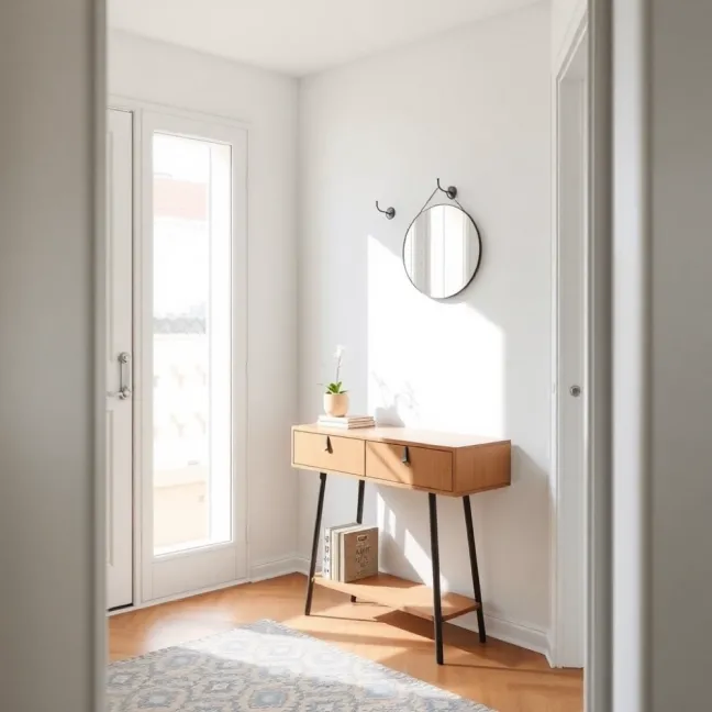 mały przedpokój w bloku  inspiracje