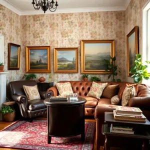 Mały salon w stylu angielskim