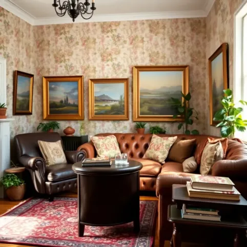 Mały salon w stylu angielskim