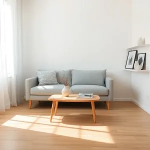 Mały salon w stylu skandynawskim