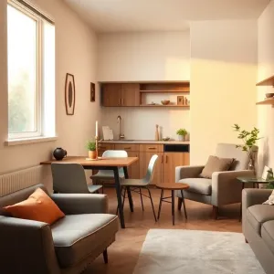 Mały salon z kuchnią