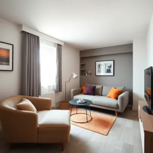 Mały salon z sypialnią