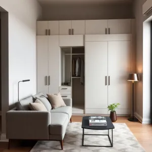 Mały salon z szafą