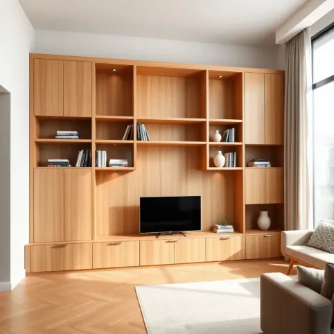 Meblościanka na wymiar do salonu