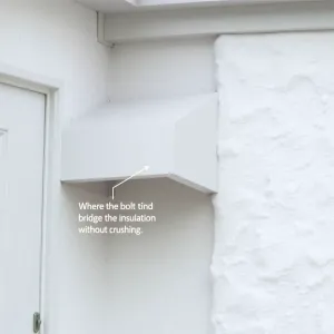 Montaż daszku nad drzwiami na styropianie