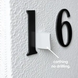 Montaż numeru domu na styropianie