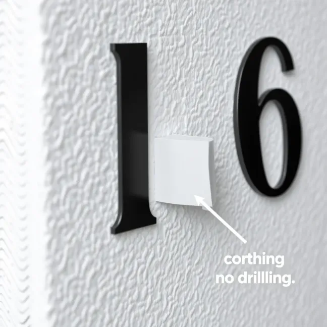 Montaż numeru domu na styropianie