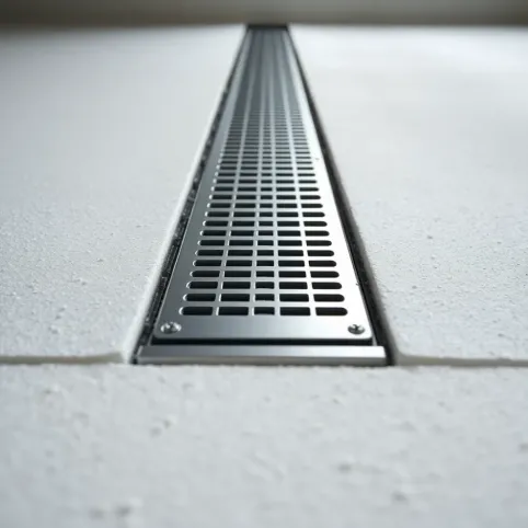 Montaż odpływu liniowego na styropianie