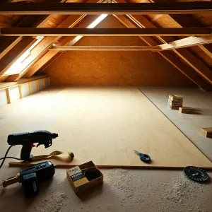 Montaż płyt OSB na strychu