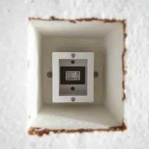 Montaż puszki w styropianie