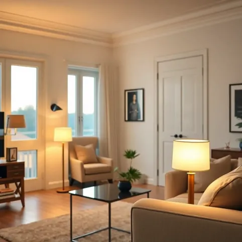 Na jakiej wysokości lampa w salonie