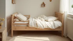 niskie łóżko dla dziecka z barierką