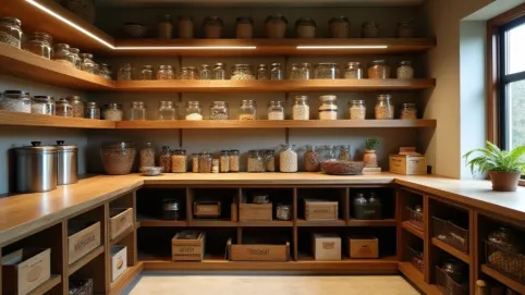 nowoczesna spiżarnia w piwnicy