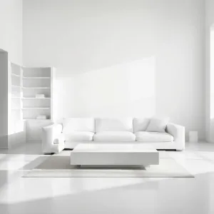 Nowoczesne białe meble do salonu
