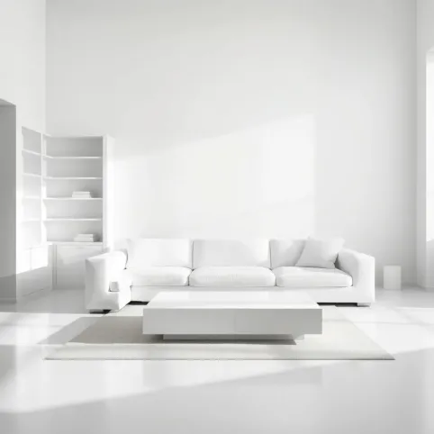 Nowoczesne białe meble do salonu