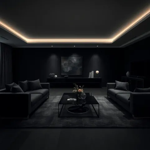 Nowoczesne ciemne meble do salonu