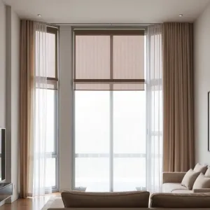 Nowoczesne dekoracje okien w salonie