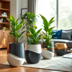 Nowoczesne donice do salonu