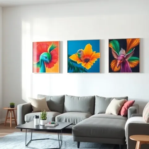 Nowoczesne grafiki do salonu