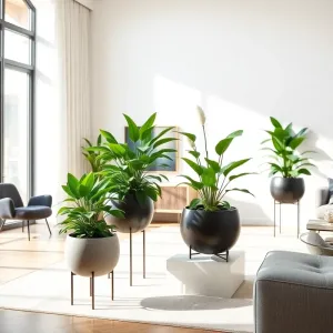 Nowoczesne kwietniki do salonu